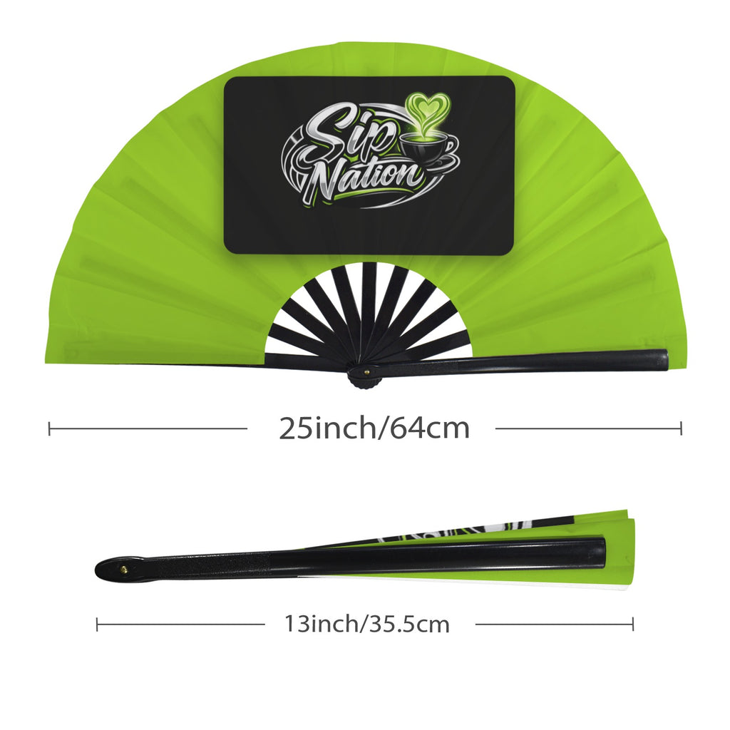 Sip Nation Logo Clack Fan (Green)