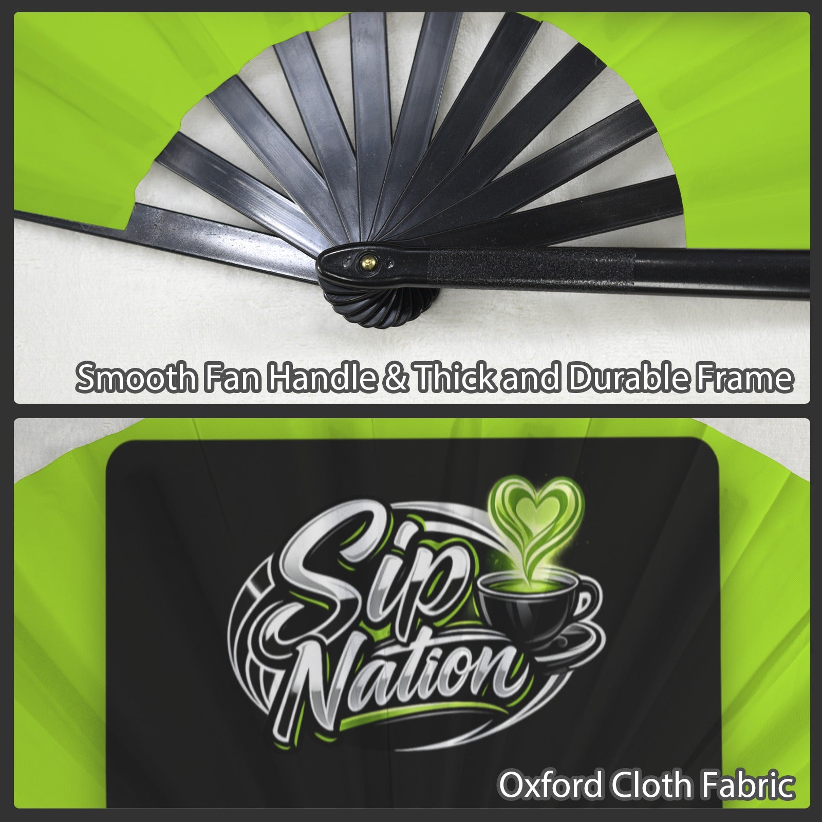 Sip Nation Logo Clack Fan (Green)